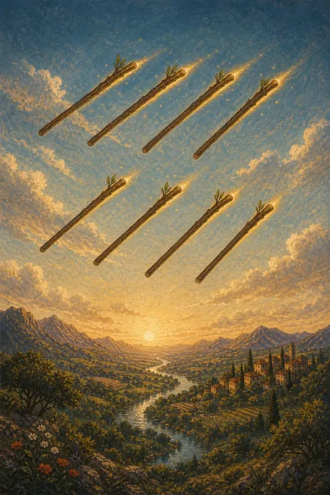 Eight of Wands tarot artwork