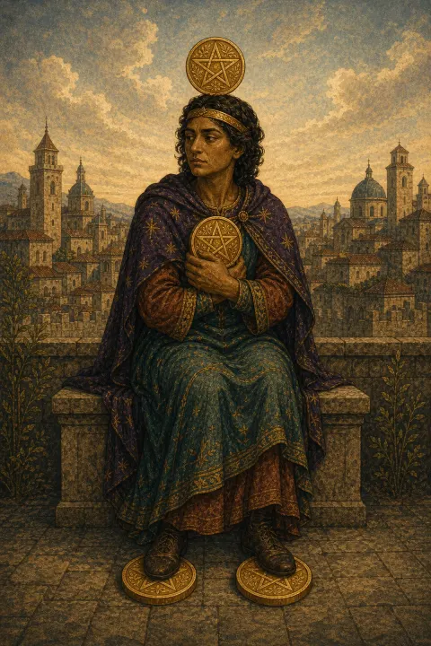 Four of Pentacles tarot artwork