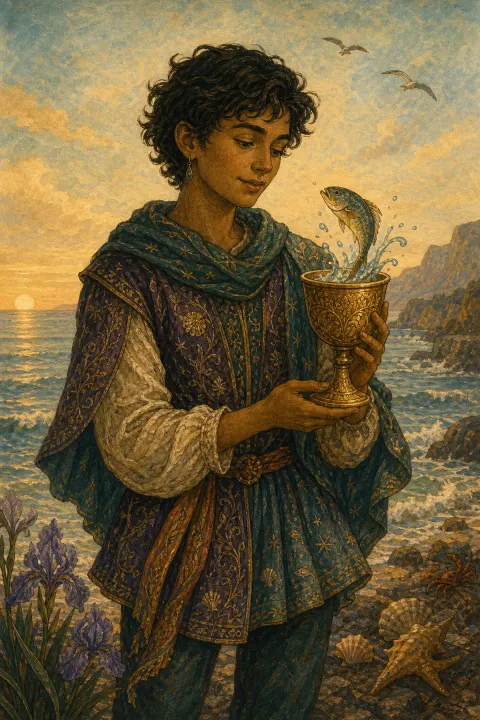 Page of Cups tarot artwork