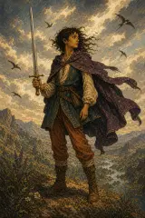 Page of Swords tarot card artwork