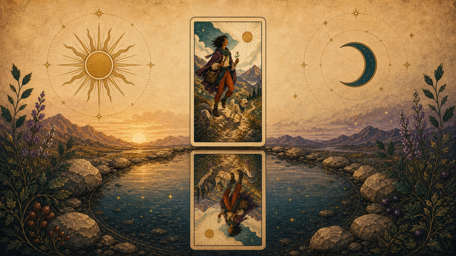 Upright vs Reversed Tarot Cards article artwork